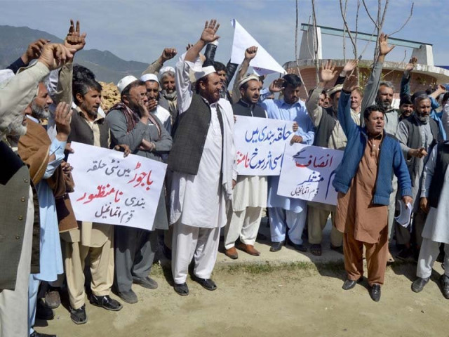 people of bajaur agency protest against delimitation photo inp people of bajaur agency protest against delimitation photo inp
