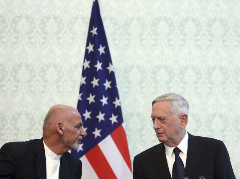 us defense secretary jim mattis with afghan president ashraf ghani photo courtesy wjct