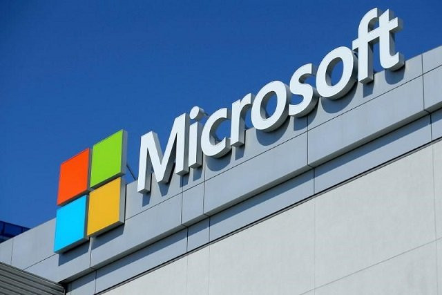 the microsoft logo is shown on the microsoft theatre in los angeles california us june 13 2017 photo reuters the microsoft logo is shown on the microsoft theatre in los angeles california us june 13 2017 photo reuters
