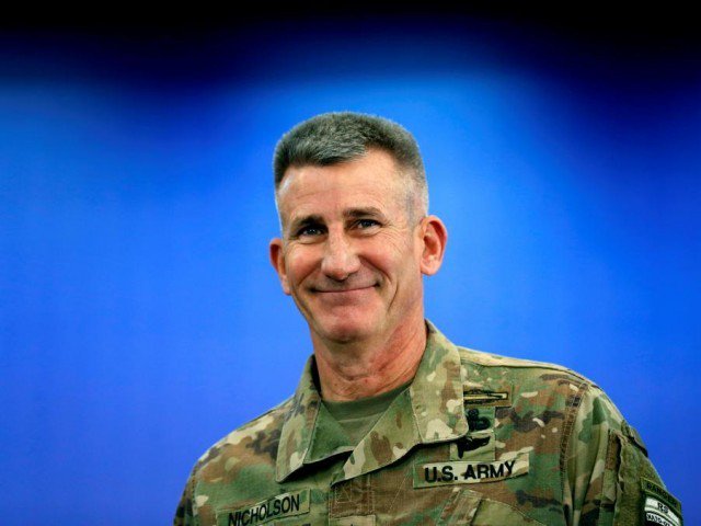 us army general john nicholson commander of resolute support forces and us forces in afghanistan leaves after a news conference in kabul photo reuters file