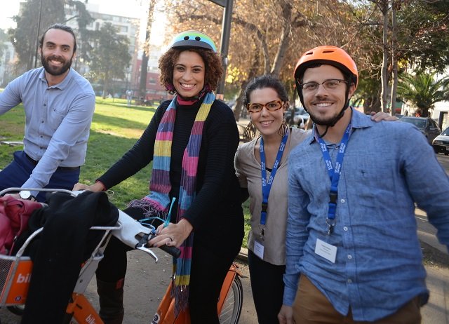 marielle and staff from itdp brazil on the mobilize santiago cycling tour photo courtesy itdp