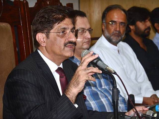 sindh cheif minister syed murad ali shah speaks during meet the press at press club photo app