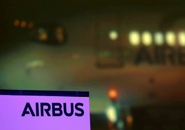 the logo of airbus is pictured during airbus annual press conference on the 2017 financial results in blagnac near toulouse france photo reuters