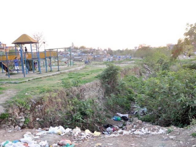 a view of sector g 7 children park where cda has put no grill or boundary along an open nullah photo zafar aslam a view of sector g 7 children park where cda has put no grill or boundary along an open nullah photo zafar aslam