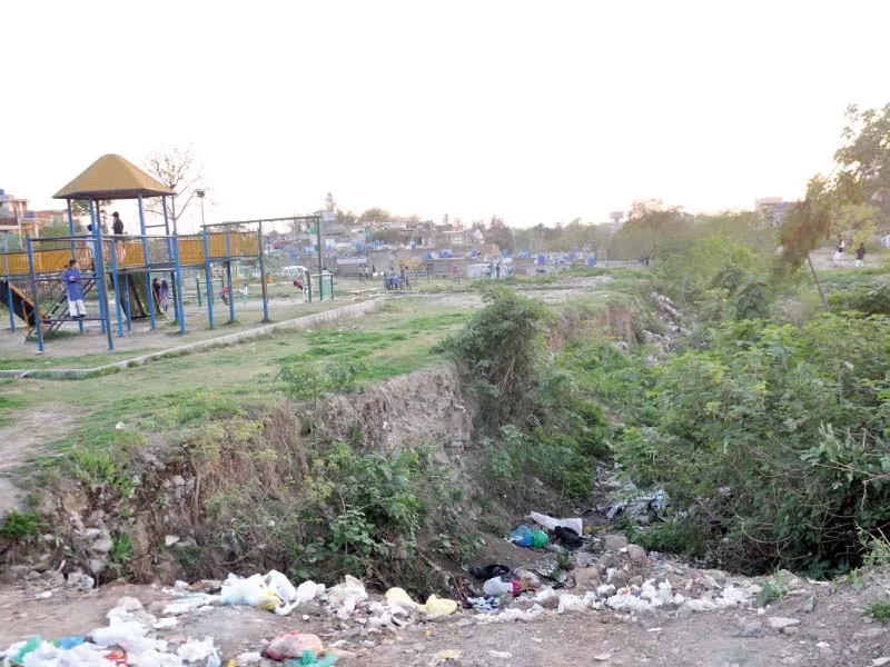 a view of sector g 7 children park where cda has put no grill or boundary along an open nullah photo zafar aslam a view of sector g 7 children park where cda has put no grill or boundary along an open nullah photo zafar aslam