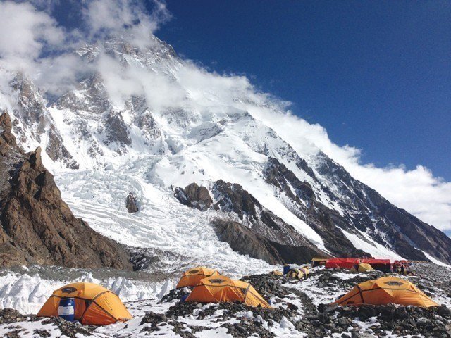 the polish team arrived at the k2 base camp late last year enduring sub zero temperatures and gale force winds photo express