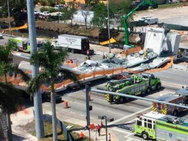 collapsed florida bridge photo twitter wesley jordan