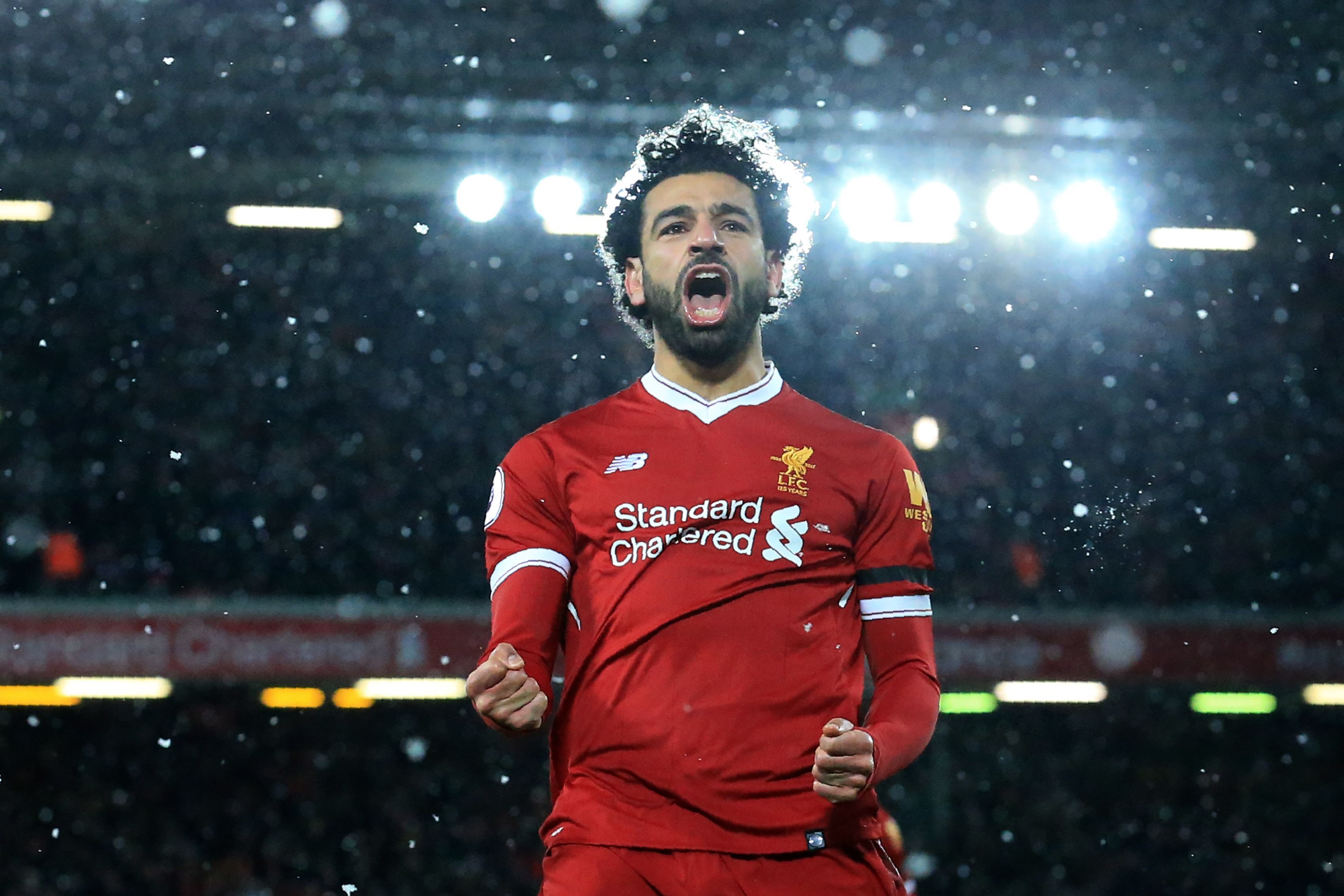 salah is almost certain to win the golden boot and is well on course to break the record for most goals in a single premier league season photo afp