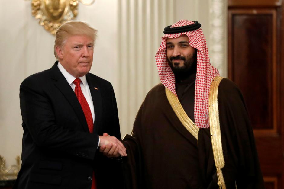 u s president donald trump and saudi deputy crown prince and minister of defense mohammed bin salman meet at the white house in washington u s march 14 2017 photo reuters
