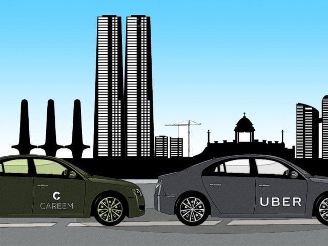 animation of careem and uber