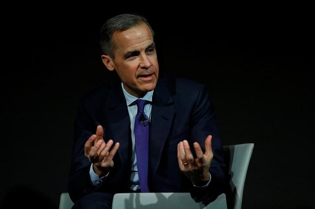 the governor of the bank of england mark carney speaks to the scottish economics forum via a live feed in central london britain march 2 2018 photo reuters the governor of the bank of england mark carney speaks to the scottish economics forum via a live feed in central london britain march 2 2018 photo reuters