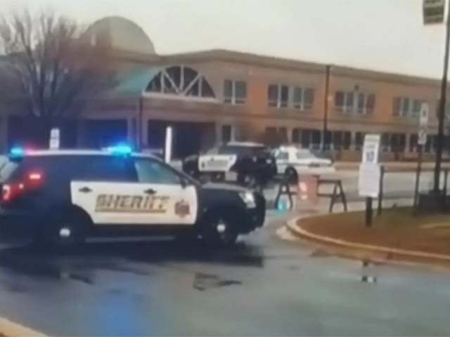 emergency services attend great mills high school after shooting photo courtesy video grab from fox 5 news