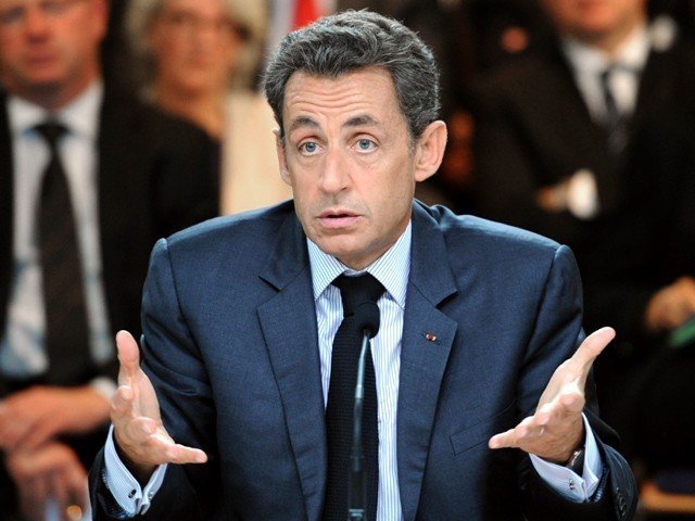 former french president nicolas sarkozy being questioned over 2007 election campaign photo file