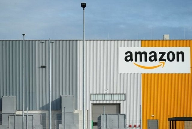 a view of the new amazon logistic center with the company 039 s logo in dortmund germany november 14 2017 photo reuters