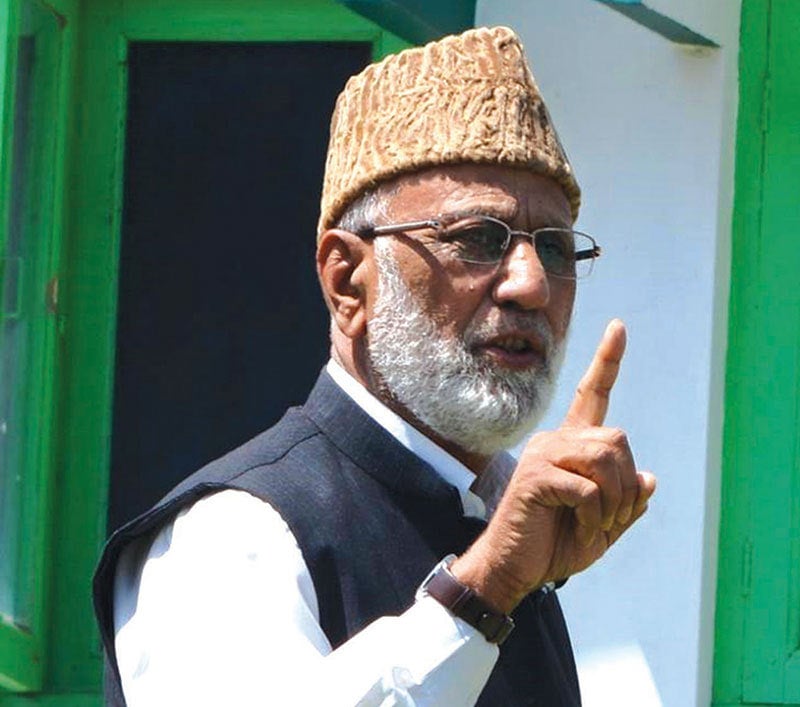 tehreek e hurriyat jammu and kashmir chairman mohammad ashraf sehrai photo courtesy radio pakistan