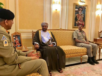 gen qamar discusses defence security ties during oman visit