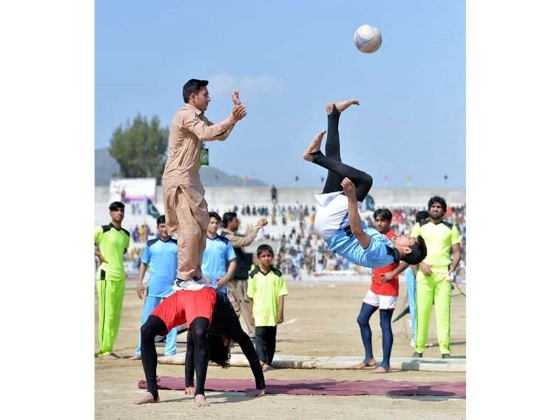 youth display their athlectic prowess at mohmand sports festival photo express