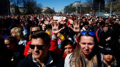 huge rallies led by students demand tighter us gun controls huge rallies led by students demand tighter us gun controls