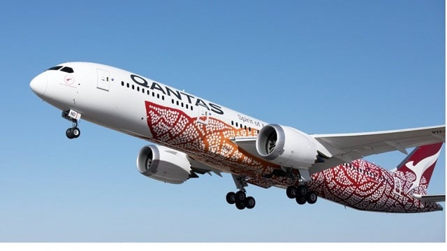 qantas sets aviation milestone with first direct flight from perth to london photo afp qantas sets aviation milestone with first direct flight from perth to london photo afp