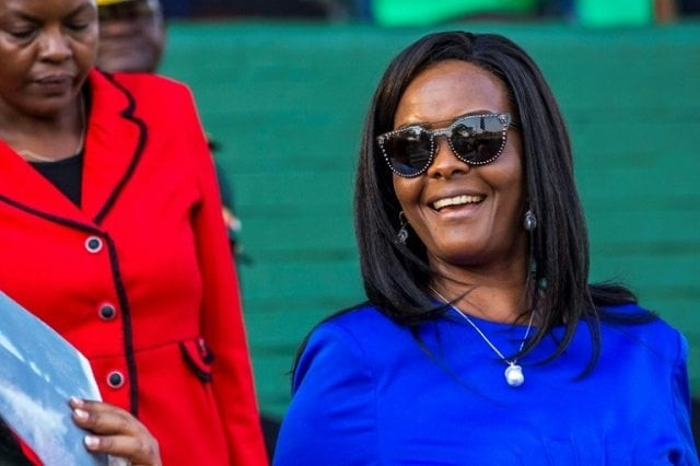 zimbabwe 039 s former first lady grace mugabe allegedly quot spirited large consignments of ivory to china the united arab emirates and the united states quot photo afp