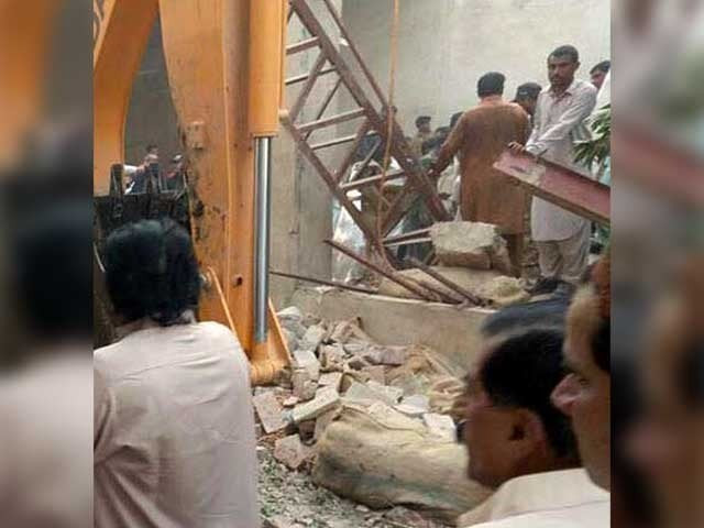 according to district administration the explosion took place at a date baking mill led to the warehouse roof collapsing in chhohara market photo express
