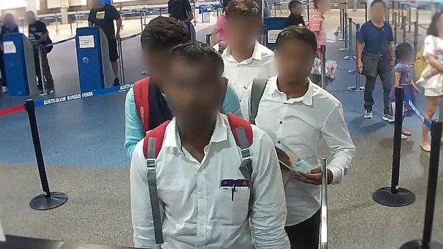 the 039 fake 039 indian journalists arriving at brisbane airport on wednesday photo brisbane times