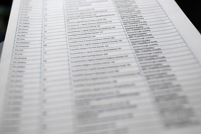 an illustration shows some of the 750 data fields of a reuters reporter 039 s personal information from his consumer profile at acxiom in london britain march 28 2018 photo reuters