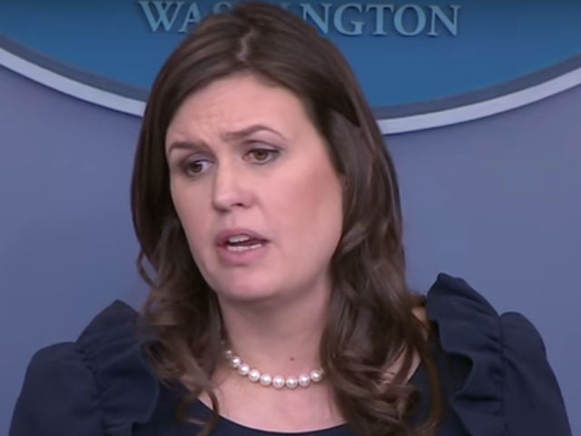 white house spokesperson sarah sanders screen grab