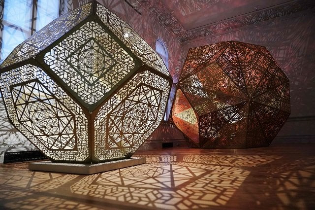 pieces by yelena filipchuk and serge beaulieu are seen during a preview of the no spectators the art of burning man exhibition at the renwick gallery in washington dc on march 29 2018 the show brings artwork from the nevada desert gathering to washington for the first time photo afp pieces by yelena filipchuk and serge beaulieu are seen during a preview of the no spectators the art of burning man exhibition at the renwick gallery in washington dc on march 29 2018 the show brings artwork from the nevada desert gathering to washington for the first time photo afp