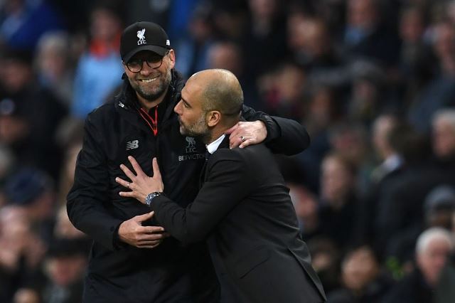 old rivals having first gone head to head with borussia dortmund and bayern munich the friendly competition between klopp and guardiola has its biggest stage yet as liverpool face city in the champions league quarter final first leg photo afp