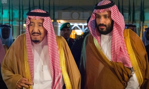 saudi arabia 039 s king salman walks with his son crown prince mohammed bin salman in riyadh photo reuters file