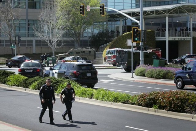 police officers are seen at youtube headquarters following an active shooter situation in san bruno california us april 3 2018 photo reuters