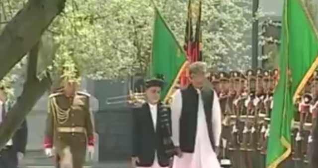 afghan president ashraf ghani receive prime minister shahid khaqan abbasi in kabul screengrab express afghan president ashraf ghani receive prime minister shahid khaqan abbasi in kabul screengrab express