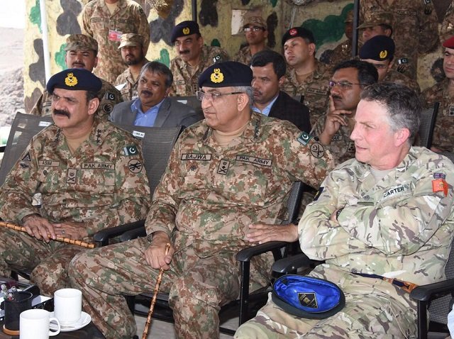 general sir nicholas patrick carter gen qamar bajwa visit various balochistan areas including pak afghan border photo ispr