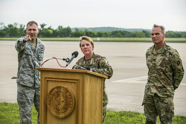 brigadier general tracy norris addresses members of the media on april 6 2018 in austin texas norris announced that the texas national guard plans to deploy an expected 250 peronnel to the texas mexico border with supporting aircraft vehicles and equipment within 72 hours photo afp brigadier general tracy norris addresses members of the media on april 6 2018 in austin texas norris announced that the texas national guard plans to deploy an expected 250 peronnel to the texas mexico border with supporting aircraft vehicles and equipment within 72 hours photo afp
