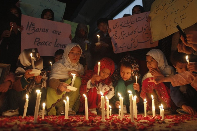 members of a hazara community light candles for peace against sectarian attacks in quetta february 15 2014 photo reuters members of a hazara community light candles for peace against sectarian attacks in quetta february 15 2014 photo reuters