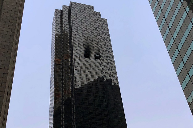 a residential unit is pictured following a fire at trump tower in the manhattan borough of new york city new york u s april 7 2018 photo reuters