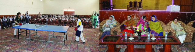 balochistan assembly speaker rahila hameed khan durrani along with principal and teachers of govt girls degree college attending the sports event photo express balochistan assembly speaker rahila hameed khan durrani along with principal and teachers of govt girls degree college attending the sports event photo express