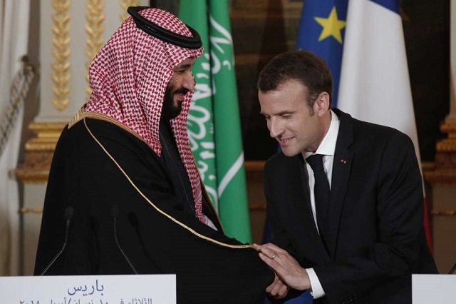 saudi prince macron hail warming ties but differences lurk