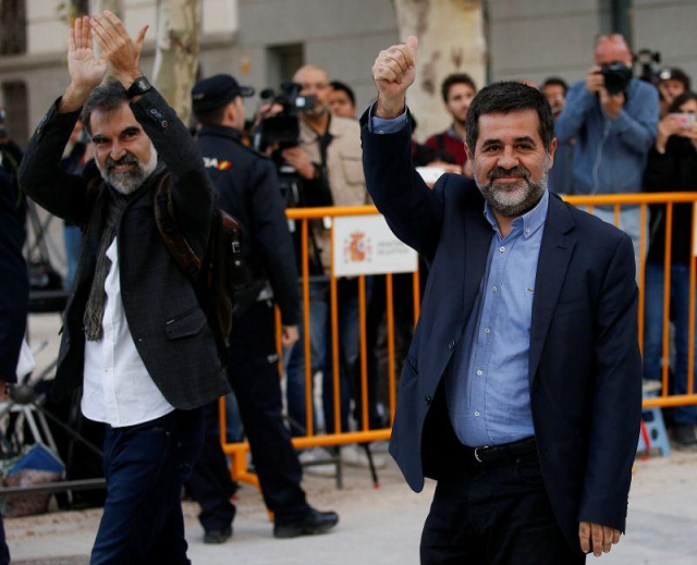 sanchez was remanded in custody in october pending charges of sedition over last year 039 s catalan independence bid photo reuters