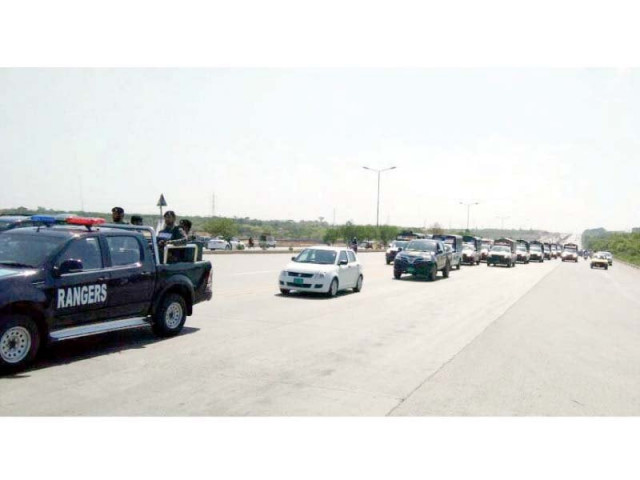 police and rangers hold a flag march in islamabad photo nni police and rangers hold a flag march in islamabad photo nni