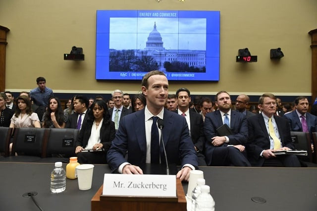 facebook chief executive officer mark zuckerberg testifies during a us house committee on energy and commerce hearing about facebook on capitol hill in washington dc on april 11th 2018 photo afp facebook chief executive officer mark zuckerberg testifies during a us house committee on energy and commerce hearing about facebook on capitol hill in washington dc on april 11th 2018 photo afp