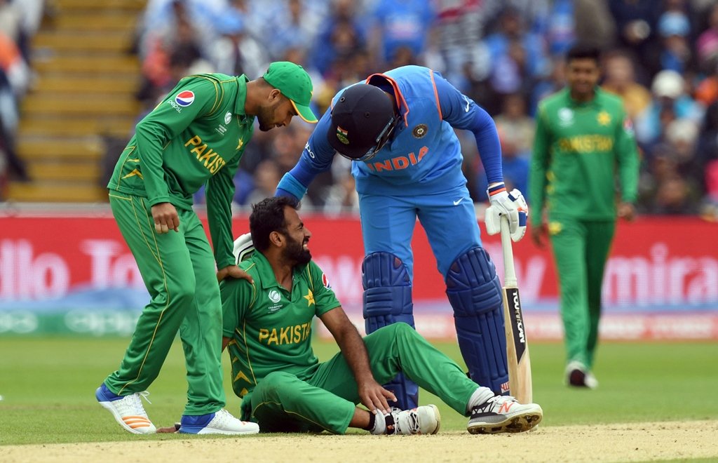 out of favour wahab riaz last appeared in a pakistan jersey in a limited overs match against india in the 50 over tournament champions trophy opener where he walked out with an injury before registering figures of 8 4 0 87 photo afp