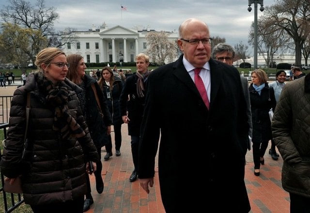 german economic minister peter altmaier walks after delivering a statement regarding the trump administration 039 s steel and aluminum tariffs outside of the white house in washington us march 19 2018 photo reuters german economic minister peter altmaier walks after delivering a statement regarding the trump administration 039 s steel and aluminum tariffs outside of the white house in washington us march 19 2018 photo reuters