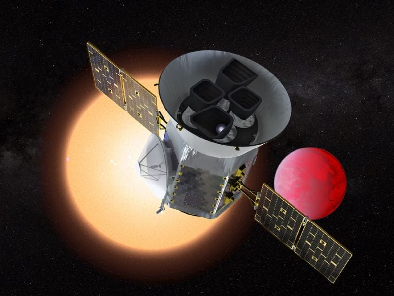 this nasa handout artist 039 s rendition shows the transiting exoplanet survey satellite tess a nasa explorer mission launching in 2018 to study exoplanets or planets orbiting stars outside our solar system photo afp