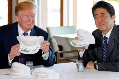 trump hosts abe with north korea trade on the agenda trump hosts abe with north korea trade on the agenda