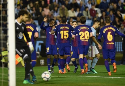barcelona draw 2 2 at celta vigo barcelona draw 2 2 at celta vigo
