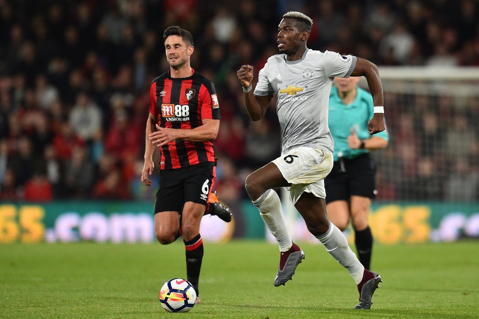 pogba s place in the side for the fa cup semi final against tottenham was in doubt but his performance against bournemouth should see him retain his spot photo afp