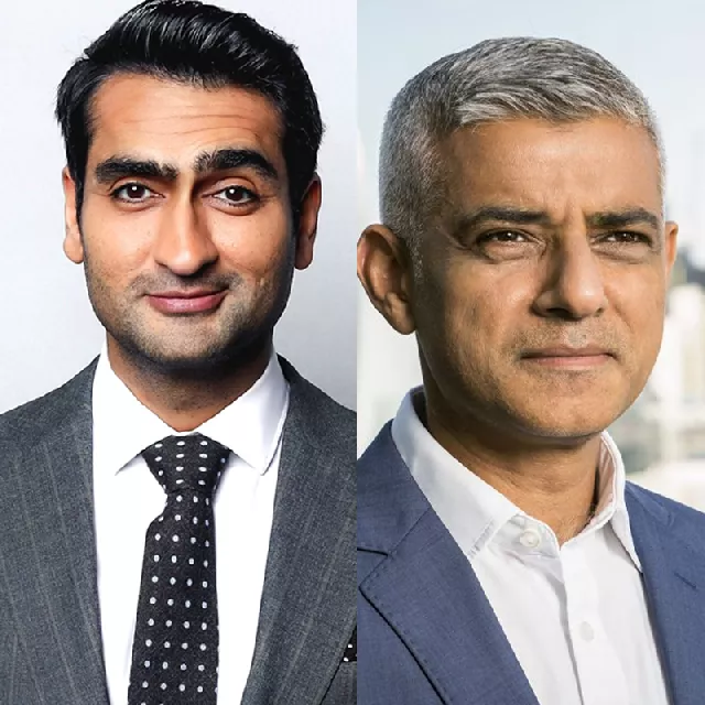 comedian kumail nanjiani and london mayor sadiq khan photo file comedian kumail nanjiani and london mayor sadiq khan photo file