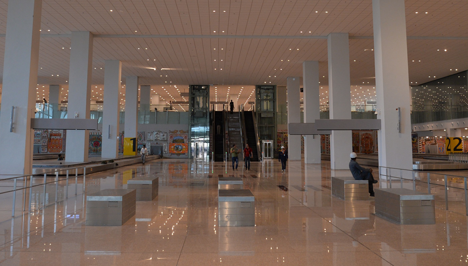 inner view of the newly constructed international airport photo app